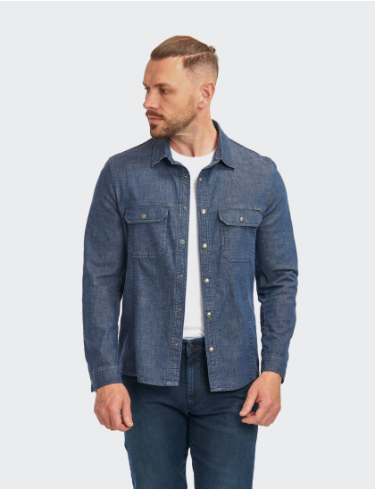 W. Wegener BlueJack 5665 modrý panské overshirt 