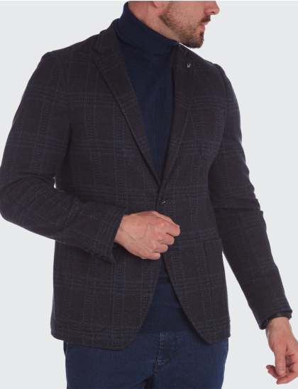 W. Wegener Jack-Jersey 6754 bleumarin panské sako