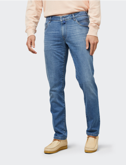 M|5 by Meyer Slim 6205/15 modrý panské kalhoty