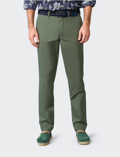 M|5 Chino 6010 – zelené pánské chino kalhoty