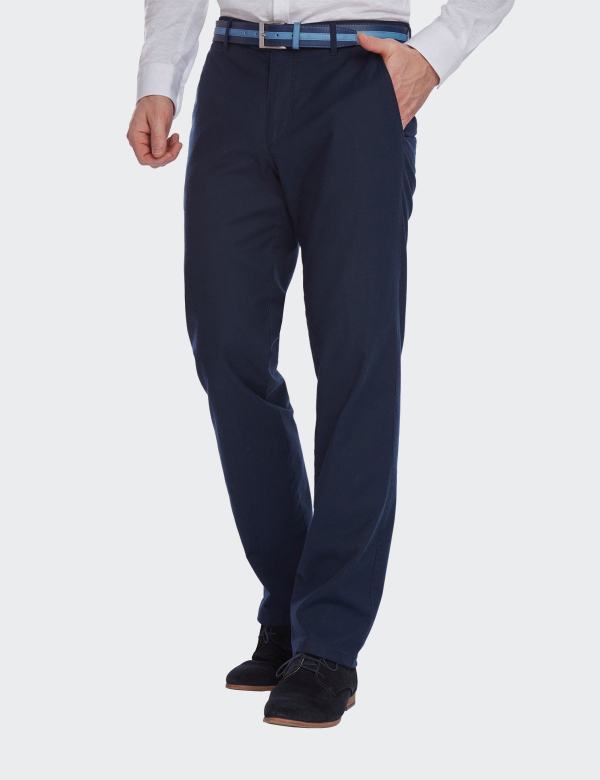 W. Wegener Eton 5638 navy pánské kalhoty 