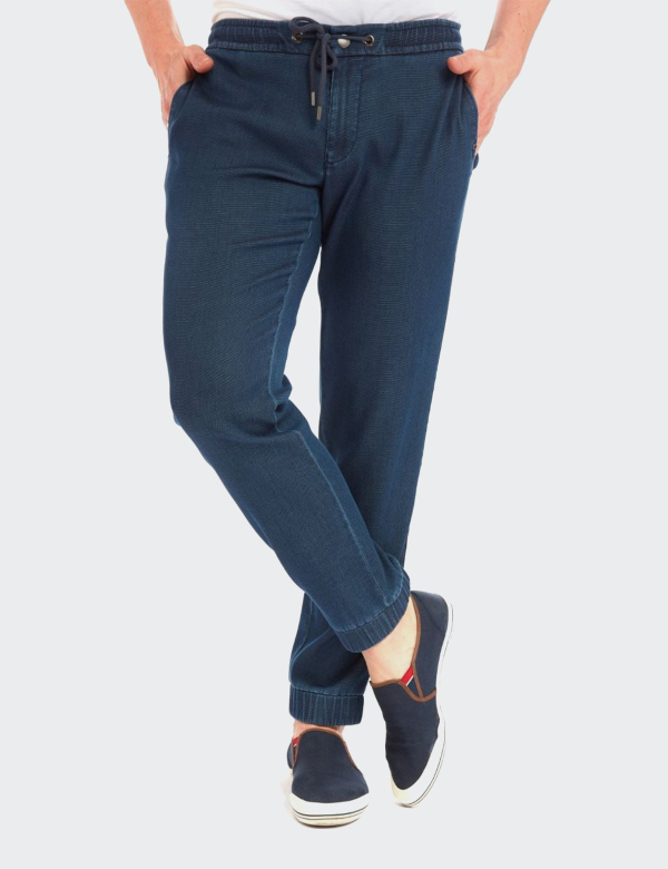 W. Wegener 5875 Runner modré panské kalhoty