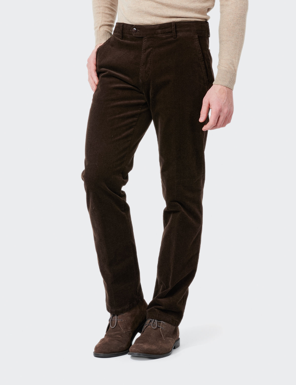 W. Wegener Eton 6653 hnědé pánské kalhoty