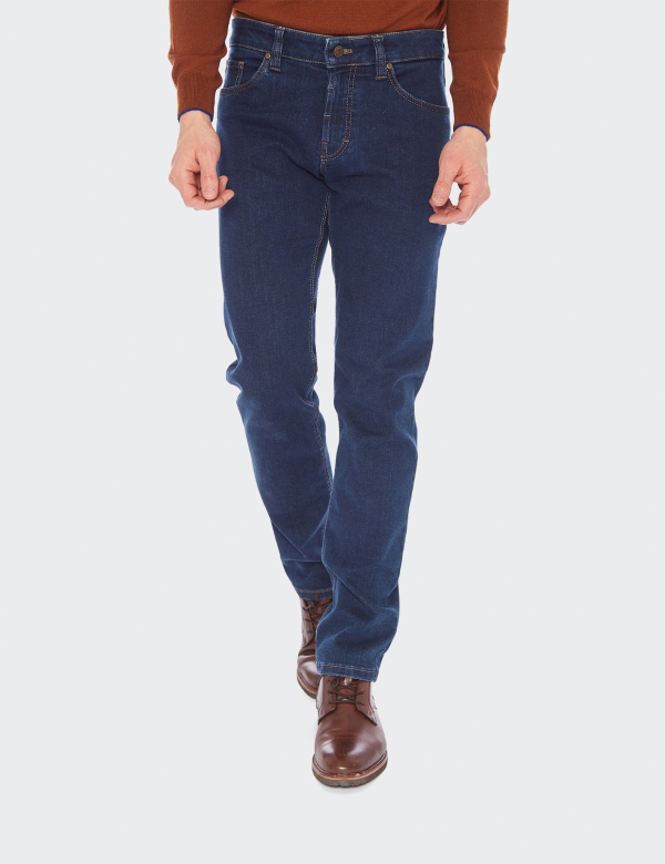 W. Wegener Jeans Cordoba 6887 modrý panské kalhoty