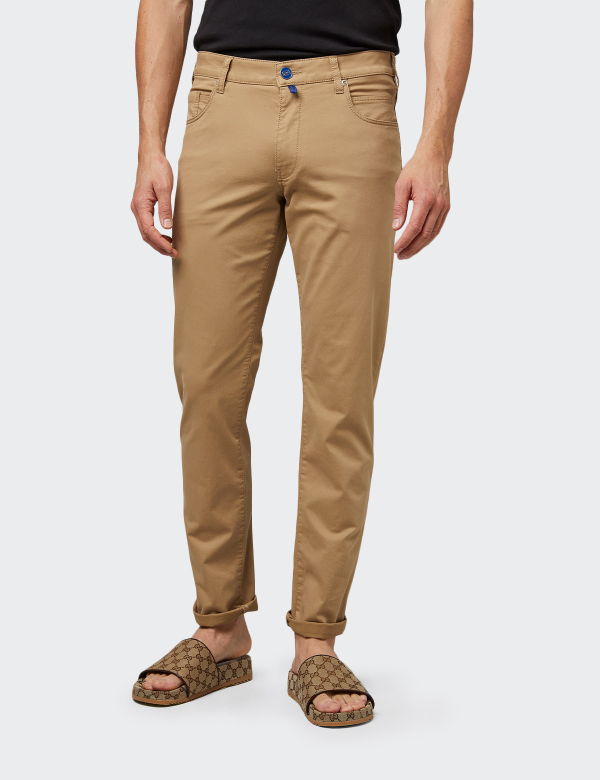 Meyer Slim 6172/43 krémová panské kalhoty