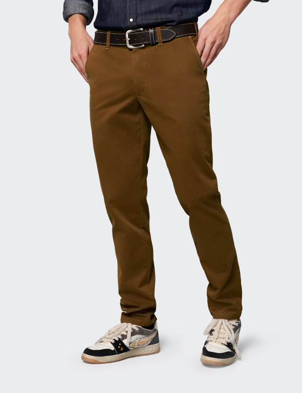 M5 by Meyer Chino 6001 hnědý panské kalhoty