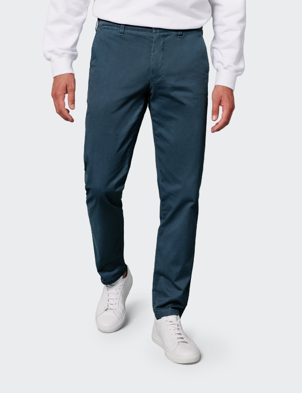 M5 by Meyer Chino 6001 modrý panské kalhoty
