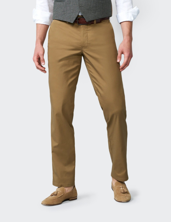 M|5 Chino 6010 – hnědé pánské chino kalhoty