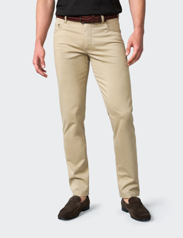 M5 Five 6106 – béžové pánské kalhoty