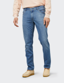 M|5 by Meyer Slim 6205/15 modrý panské kalhoty