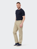W. Wegener Eton 5513 béžový Pánské kalhoty 