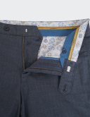W. Wegener Eton 5617 modrý Pánské kalhoty