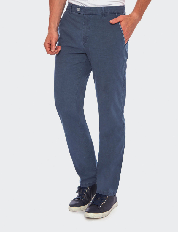 Meyer Bonn 5458 modrý panské kalhoty