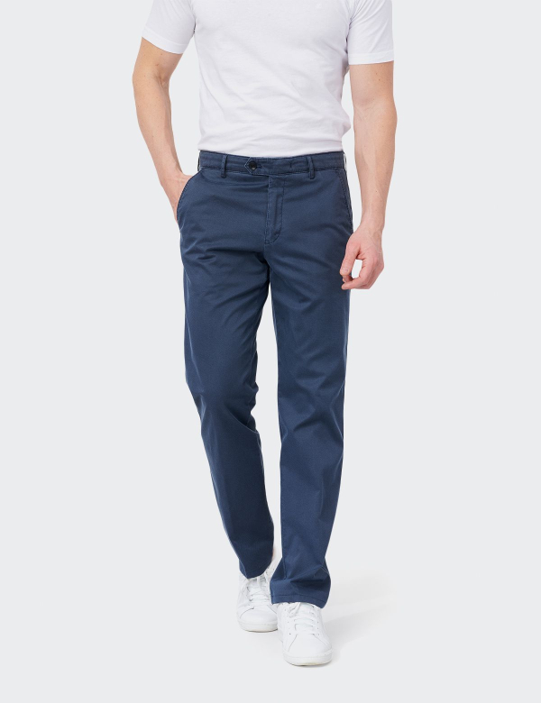 W. Wegener Eton 5513 bleumarin Pánské kalhoty 