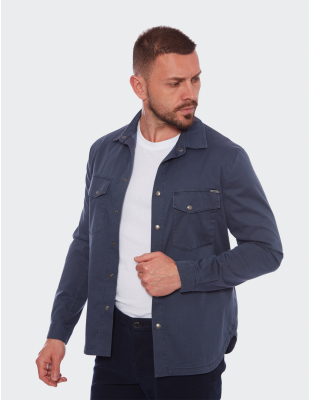 W. Wegener Best-Buddy 5514 modrý panské overshirt
