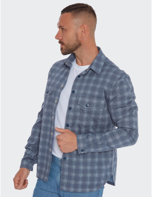 W. Wegener Best-Buddy 5916 modrý panské overshirt