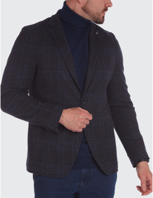 W. Wegener Jack-Jersey 6754 bleumarin panské sako