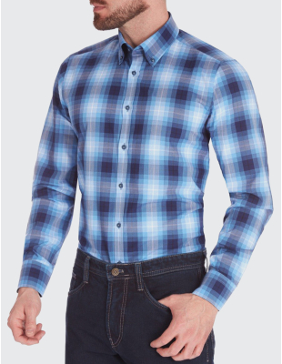 W. Wegener 6953 modrá panské košile