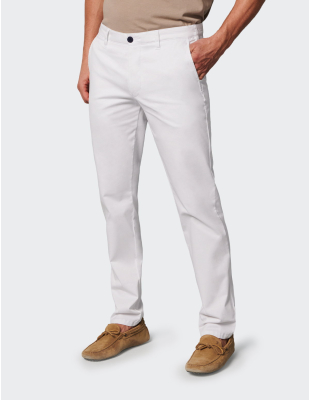 M5 by Meyer Chino 6001 bílý panské kalhoty